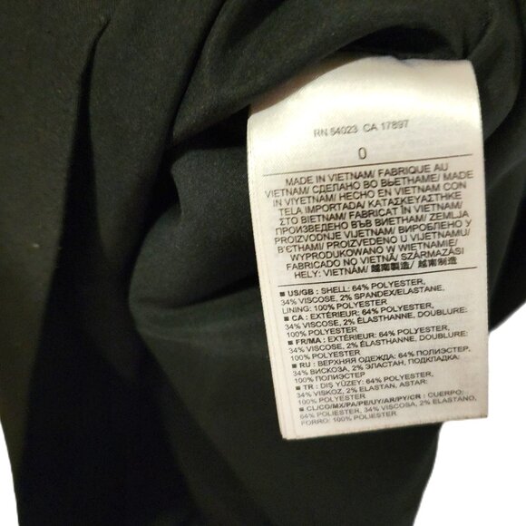 Banana Republic Women’s Black Pencil Suiting Skirt Size 0 Excellent - Picture 4 of 5